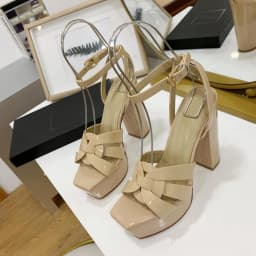2023 New Lacquer Leather Ultra High Heels Women's Sandals Classic Open Toe Casual Fish Mouth Shoes Brand Sexy Party High Heels
