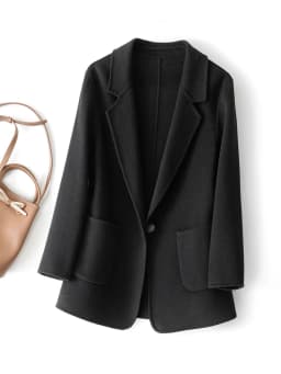 New Women's Coat Pure Wool Plaids and Tweedst Fashion Camel Women's Coat Elegant Trench Coat