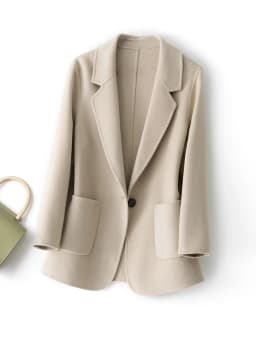 New Women's Coat Pure Wool Plaids and Tweedst Fashion Camel Women's Coat Elegant Trench Coat
