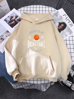 Brooklyn ,Ny Basketball Street Stars Team Hoodies Womens Creativity Pocket Sweatshirt New Fleece Hoody Fashion Woman Clothes