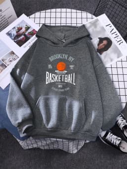 Brooklyn ,Ny Basketball Street Stars Team Hoodies Womens Creativity Pocket Sweatshirt New Fleece Hoody Fashion Woman Clothes