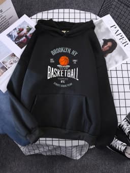 Brooklyn ,Ny Basketball Street Stars Team Hoodies Womens Creativity Pocket Sweatshirt New Fleece Hoody Fashion Woman Clothes