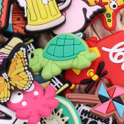 10-300Pcs Random PVC Kids Comic Animals Letter Shoe Buckle Charms Lovely Decorations Clog DIY cute Birthday Gift