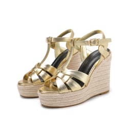 Women's Wedge-Shaped High Heels, Genuine Leather Sandals,Roman Fashion Open-Toe Evening Dress Shoes, Ball Summer Women's Sandals