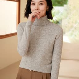 100% Merino Wool Women's Turtleneck Sweater Knit Women's Pullover Sweater 2023 Fall/Winter New Women's Warm Solid Sweater