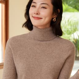100% Merino Wool Women's Turtleneck Sweater Knit Women's Pullover Sweater 2023 Fall/Winter New Women's Warm Solid Sweater