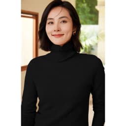 100% Merino Wool Women's Turtleneck Sweater Knit Women's Pullover Sweater 2023 Fall/Winter New Women's Warm Solid Sweater