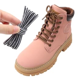 1 Pairs Round ColorBlock Striped Shoes Laces For Sneakers Polyester Silk Shoelaces For Fashion Boots Accessories 70/90/120/150CM