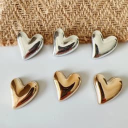 Fashion Heart Gold Silver Shoe Pins Charms For Hole Shoe Cute Badge DIY Garden Shoe Decorations For Womens Sandals Accessories