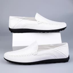 Luxury Leather Men Shoes Casual 2026 Italian Soft Men Loafers Handmade Moccasins Breathable Slip on Boat Shoes Zapatos Hombre
