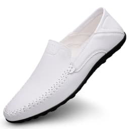 Luxury Leather Men Shoes Casual 2026 Italian Soft Men Loafers Handmade Moccasins Breathable Slip on Boat Shoes Zapatos Hombre