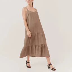 Muslin 100% Cotton Gauze Elegant And Pretty Women's Dresses Sexy V-Neck Sleeveless Ruffles Chic Dress Holiday Beach Sundress