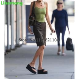 Wedges Heel Flip-flops Platform Slippers For Female Women Outside Casual Thick sole Fashion Hot Sales Summer Round Toe Shoes