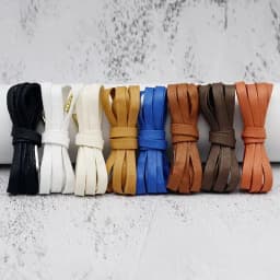 Coolstring 8 Color Flat Pure Cotton Waxed Shoelaces Metal End Tips 0.7cm Wide for Canvas Casual Shoes Women's Shoe Accessories