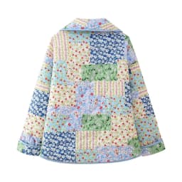 Woman Casual Loose Blue Print Jacket 2026 Spring Female Vintage Patchwork Cotton Jackets Ladies High Street Floral Outwear