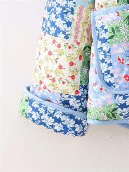 Woman Casual Loose Blue Print Jacket 2026 Spring Female Vintage Patchwork Cotton Jackets Ladies High Street Floral Outwear