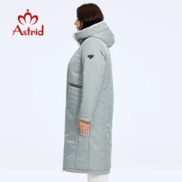 Astrid Women's Winter Jacket 2023 Plus Size Bio Down Jackets Fur Collar Hooded Quilted Cotton Coat Women Parka Female Clothing
