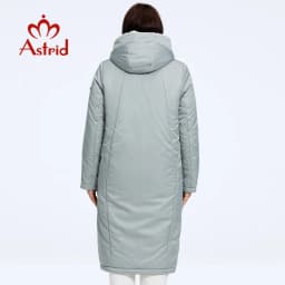 Astrid Women's Winter Jacket 2023 Plus Size Bio Down Jackets Fur Collar Hooded Quilted Cotton Coat Women Parka Female Clothing
