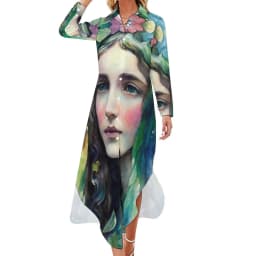 Our Lady of Guadalupe Chiffon Dress Sexy V Neck Mexican Virgin Mary Beach Dresses Female Street Wear Casual Dress Birthday Gift