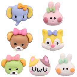 Mix 50pcs Resin Buckle Clog Cartoon Animal Cat Elephant Rabbit Bear Sandals Shoes Decoration Shoe Charms Slipper Accessories