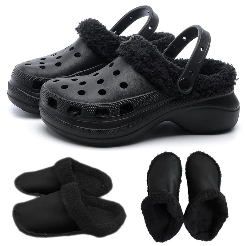 1 Pair Winter Warm Shoe Cover Inserts Replacement Fur Insoles Removable Soft Thickened Shoes Liners Plush Cover Accessories