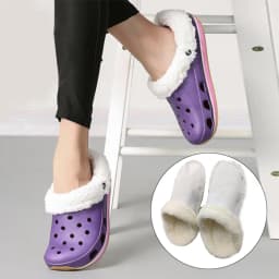 1 Pair Winter Warm Shoe Cover Inserts Replacement Fur Insoles Removable Soft Thickened Shoes Liners Plush Cover Accessories