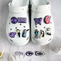13 Pcs Olivia Shoe Charms for Clog Different Matching Sandals Wristbands Bracelets, Trendy Music Shoe Charms Decorations for Tee