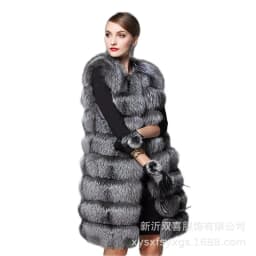 Sleeveless Jacket for Women, Fox Fur Vest, Short, Artificial, Oversized, Warm, Female Coat, Winter