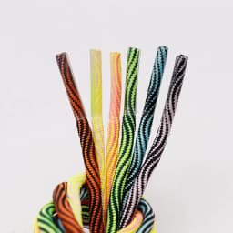 Coolstring 4mm Premium Polyester Hat Rope Water Waves Stripe Sport Luxurious Runner Round Two-color Wavy Polyester Shoelaces