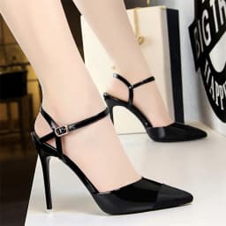 Women Pointed Toe Pumps Office Slimming Hollow Color Matching Shoes Stiletto High Heels Shoes 2024 New Fashion Sandals