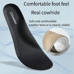 New Cowhide Shoes Insole Plantar Fasciitis Pads Arch Support Foot Orthopedic Insoles for Feet Sports Shock Absorption Shoe Sole