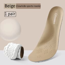 New Cowhide Shoes Insole Plantar Fasciitis Pads Arch Support Foot Orthopedic Insoles for Feet Sports Shock Absorption Shoe Sole