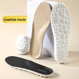 New Cowhide Shoes Insole Plantar Fasciitis Pads Arch Support Foot Orthopedic Insoles for Feet Sports Shock Absorption Shoe Sole