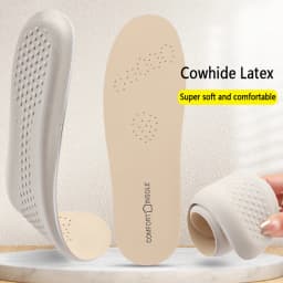 Genuine leather comfortable and breathable sports insole, sweat absorbing, antibacterial and odor resistant latex insole