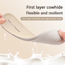 Genuine leather comfortable and breathable sports insole, sweat absorbing, antibacterial and odor resistant latex insole