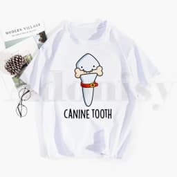 Tooth and Dentist Graphic Aesthetic Funny Fashion Tshirt Hip Hop Girl Print Top Tees Harajuku Tshirts Fashion Summer T-shirt