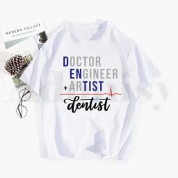 Tooth and Dentist Graphic Aesthetic Funny Fashion Tshirt Hip Hop Girl Print Top Tees Harajuku Tshirts Fashion Summer T-shirt