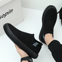 Brand Fashion Men's Shoes Casual Sneakers Breathable Light Slip-on Shoes Mesh Sock Lazy Shoes Men Tennis Sports Shoes Student
