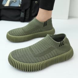 Brand Fashion Men's Shoes Casual Sneakers Breathable Light Slip-on Shoes Mesh Sock Lazy Shoes Men Tennis Sports Shoes Student