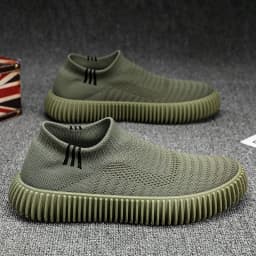 Brand Fashion Men's Shoes Casual Sneakers Breathable Light Slip-on Shoes Mesh Sock Lazy Shoes Men Tennis Sports Shoes Student