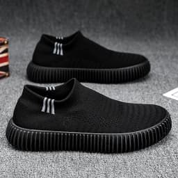 Brand Fashion Men's Shoes Casual Sneakers Breathable Light Slip-on Shoes Mesh Sock Lazy Shoes Men Tennis Sports Shoes Student