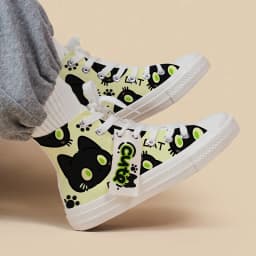 Amy and Michael New Original Design Hand Painted Canvas Shoes Cute Girls Students Flat Casual Sneakers Woman Vulcanize Shoe