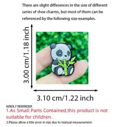 New Arrival 1-10pcs Kawaii Animal Panda Deer Kangaroo Turtle Shoe Charms PVC Accessories Shoes Buckle Ornament Kids Party Gift