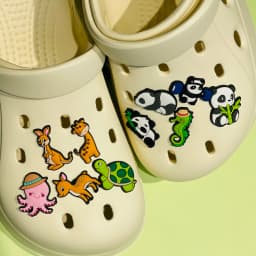 New Arrival 1-10pcs Kawaii Animal Panda Deer Kangaroo Turtle Shoe Charms PVC Accessories Shoes Buckle Ornament Kids Party Gift