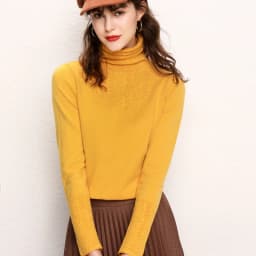 Women Merino Wool Sweater Pile Collar Pullover Cashmere Knitwear Solid Color Hollowed Jacquard Clothing Basic Spring Autumn Tops