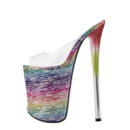 SDTRFT Shoes Woman Shallow Mouth Slipper Peep Toe 20cm Thin Heels Wedding Pumps Sapato Feminino High Heels Transparent Stilettos