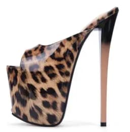 SDTRFT Shoes Woman Shallow Mouth Slipper Peep Toe 20cm Thin Heels Wedding Pumps Sapato Feminino High Heels Transparent Stilettos