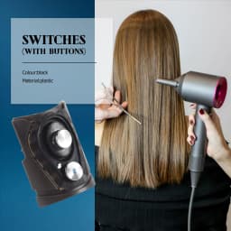 For Supersonic Hair Dryer HD01/HD02/HD03 Universal Power Switch Button Rubber Pad Replacement Parts 1Set