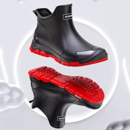 New Outdoor Non-slip Light Shoes Men Rain Boots Waterproof Rubber Fishing Shoes Durable Waterproof Rubber Fishing Shoes 39-45