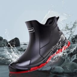 New Outdoor Non-slip Light Shoes Men Rain Boots Waterproof Rubber Fishing Shoes Durable Waterproof Rubber Fishing Shoes 39-45